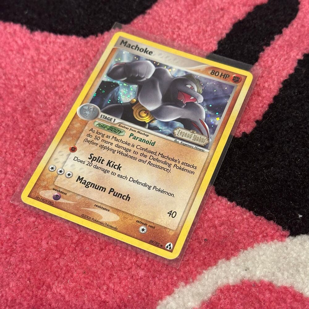 Machoke [Reverse Holo] #39 – Pokémon EX Legend Maker – LP w/ Holo Swirl